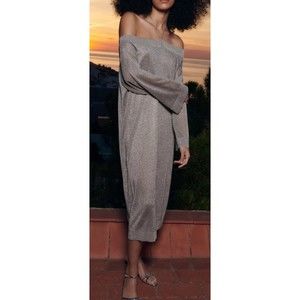ZARA Metallic Thread Tunic Dress Size Med